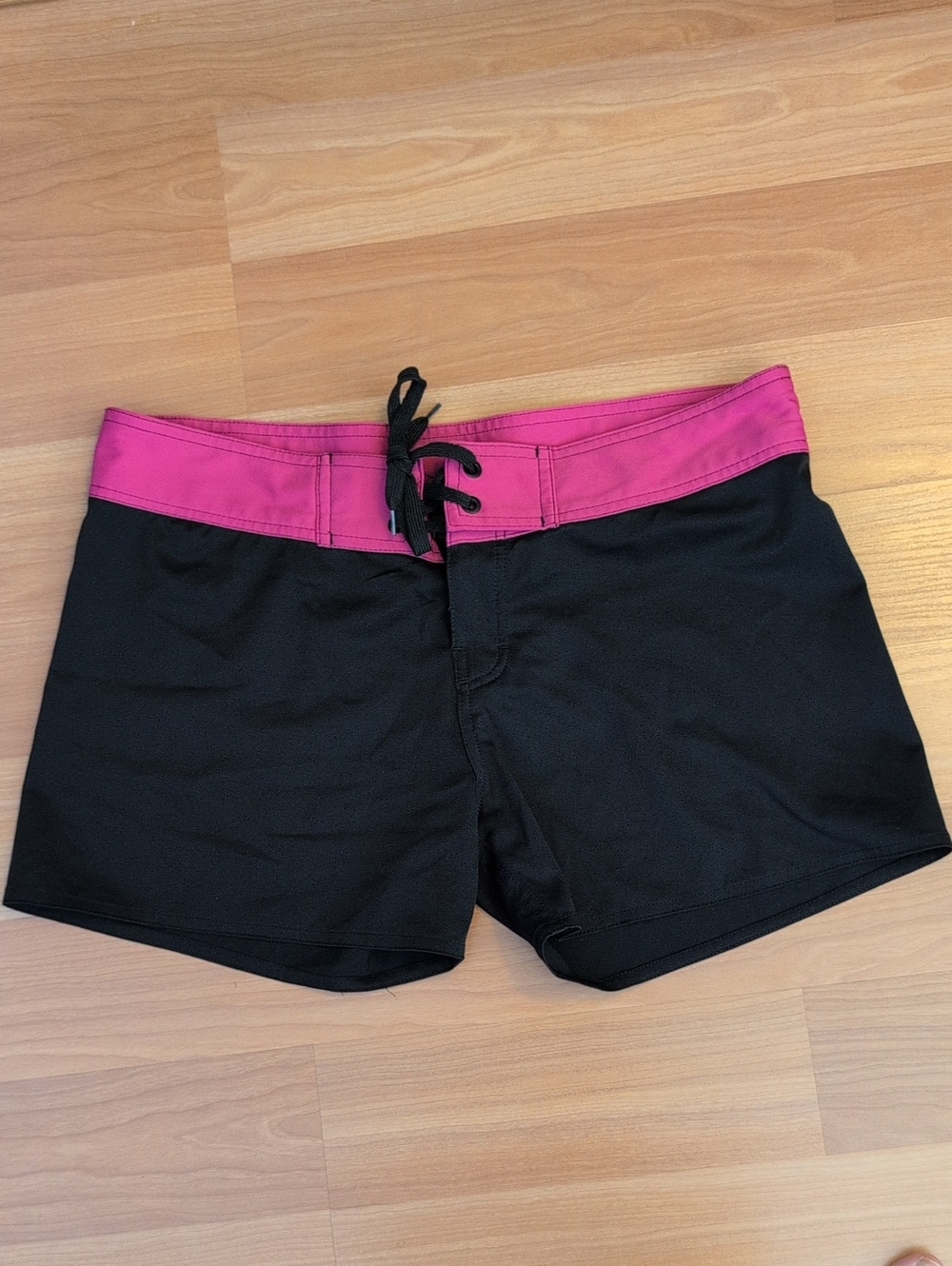 Burnside Black and Pink Women's Swim/Board Shorts